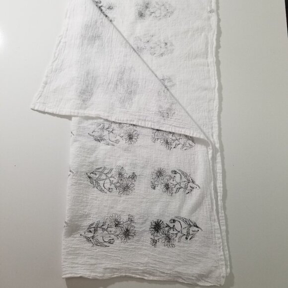 Kitchen Tea Towels Flour Sack (2) Towels Handmade - Picture 3 of 9
